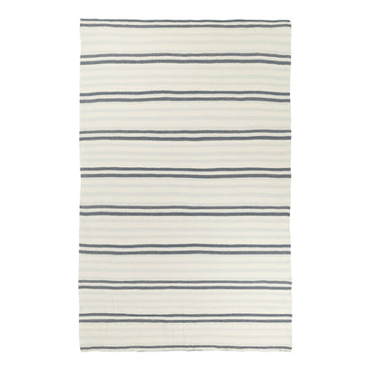 Woven Stripe 100% Cotton Bedspread Dusk Blue image 2