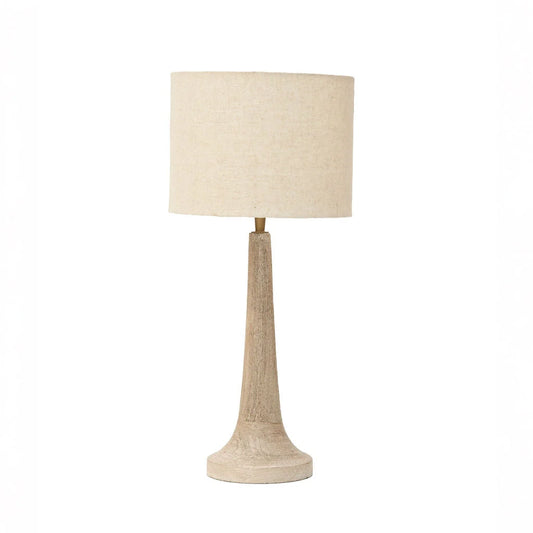 Backwell Sandblasted Table Lamp with Linen Shade