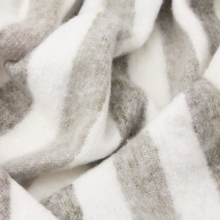 Beechwood Woven Stripe Throw Heath