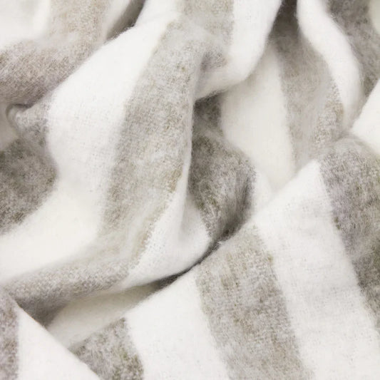 Beechwood Woven Stripe Throw Heath