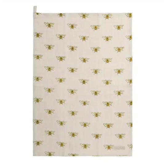 Bees Linen Tea Towel image 0
