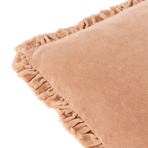 Bertie Washed Cotton Velvet Cushion Cashew image 2