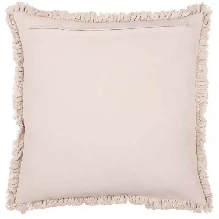 Bertie Washed Cotton Velvet Cushion Natural image 2