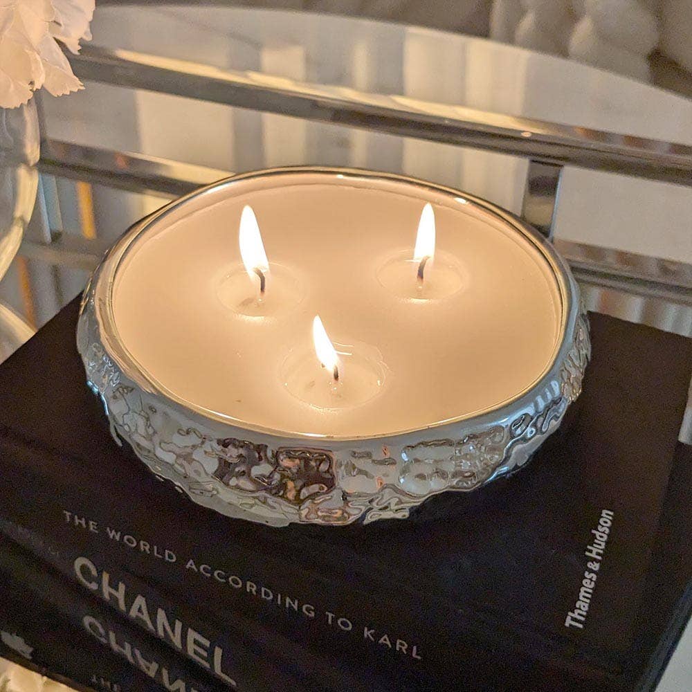 Aeolian 3 Wick Silver Scented Candle