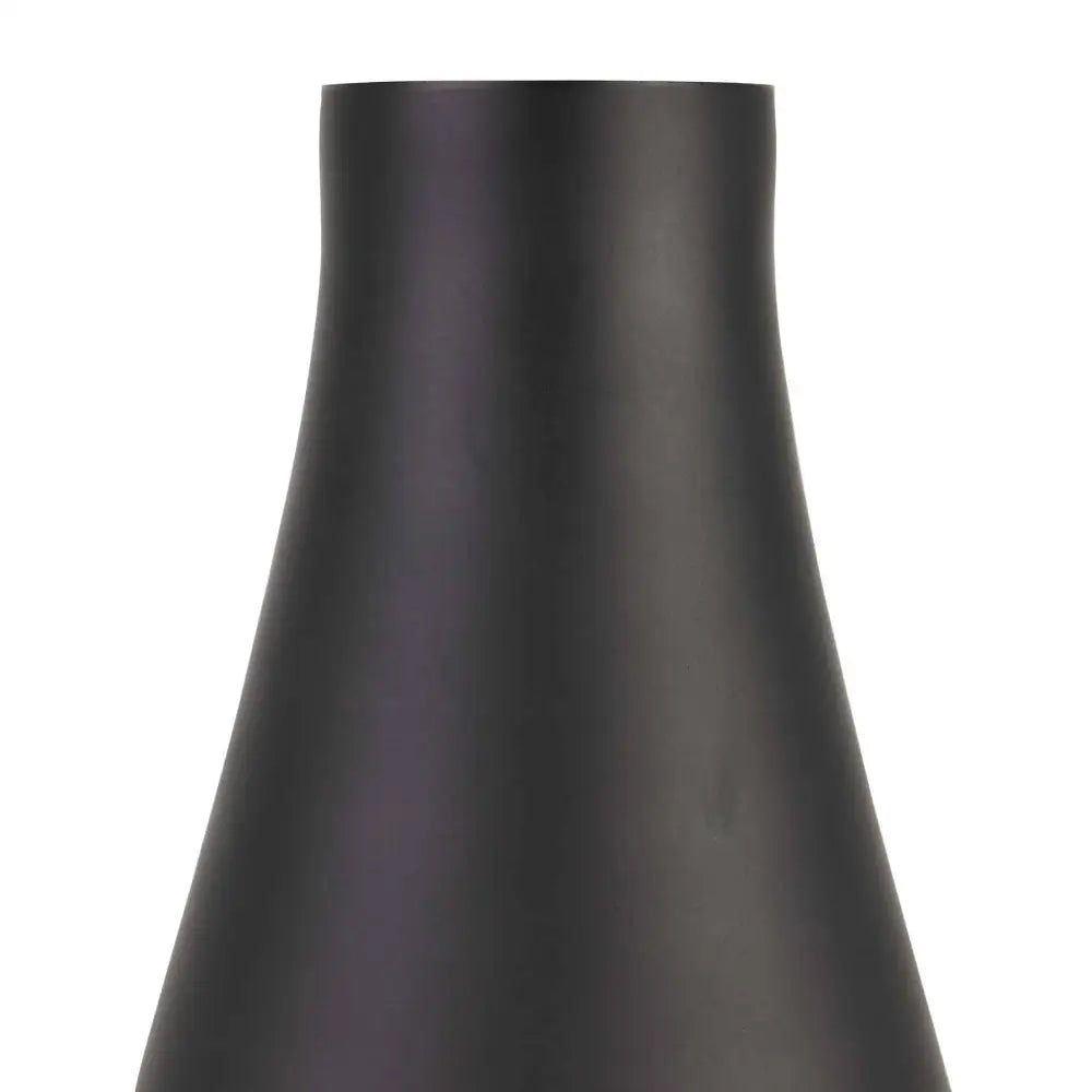 Black Tapered Tall Glass Vase image 2
