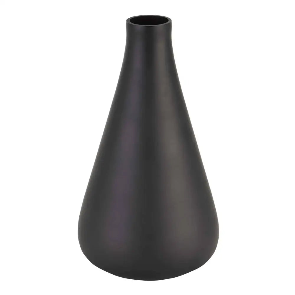 Black Tapered Tall Glass Vase image 0