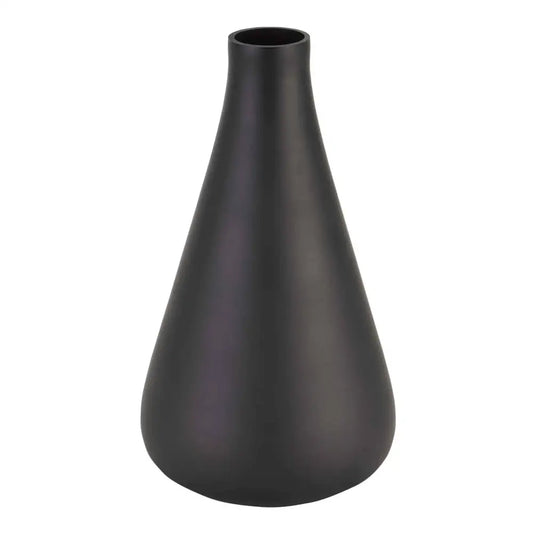 Black Tapered Tall Glass Vase image 0