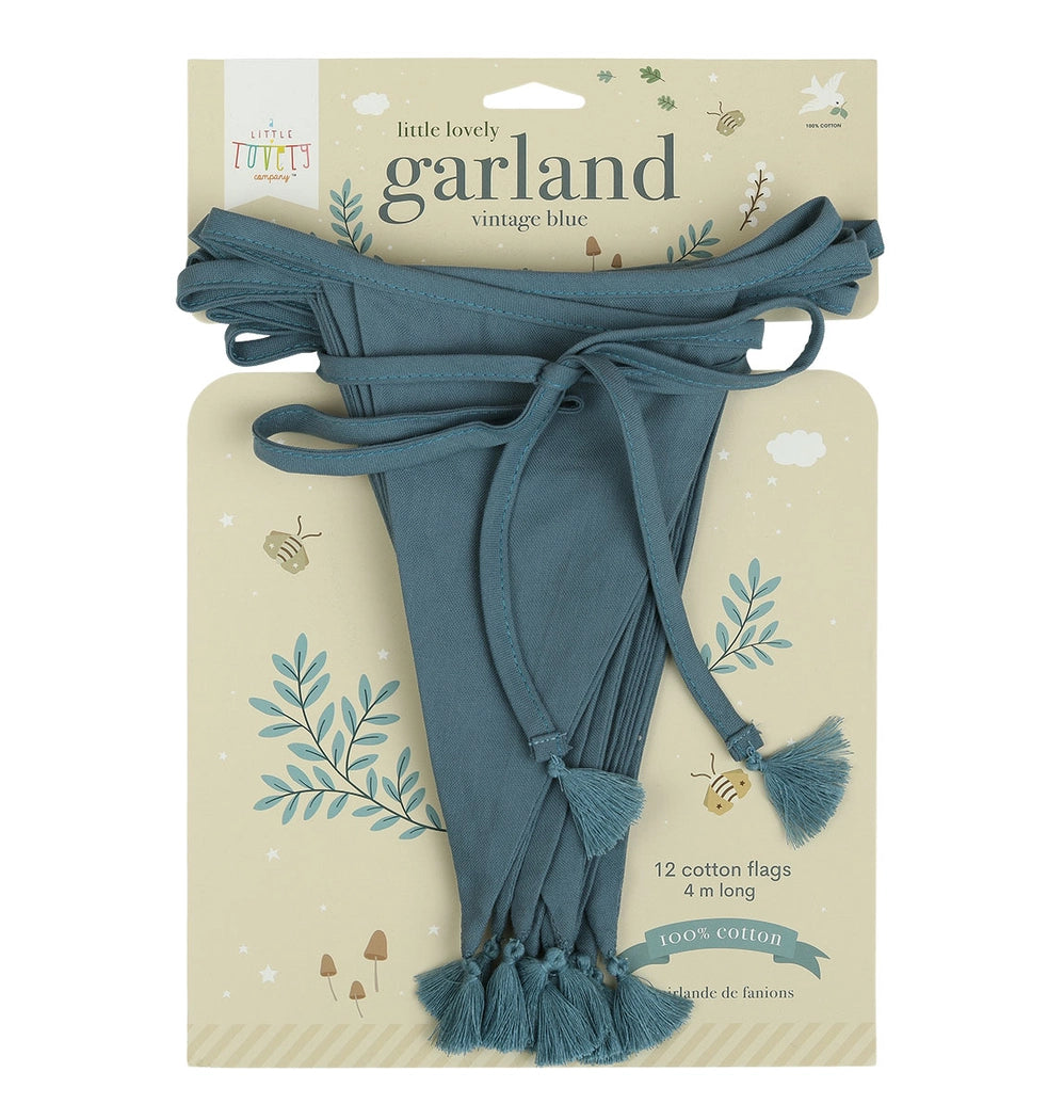Vintage Blue Cotton Bunting
