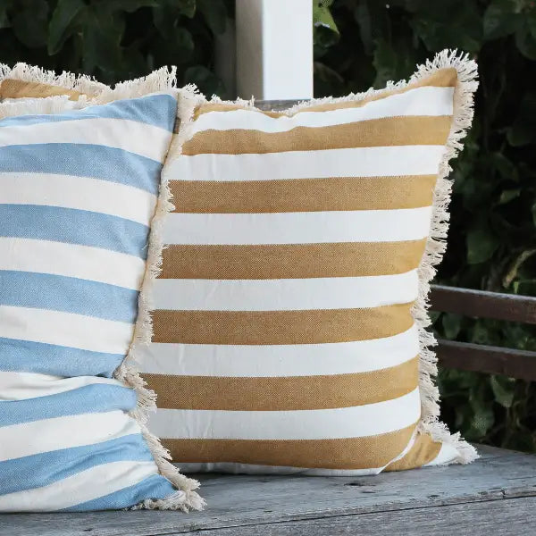 Bold Stripe Cushion Golden Yellow image 0
