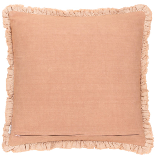 Bertie Washed Cotton Velvet Cushion Cashew image 1