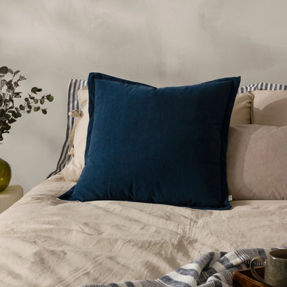 Merton Square Velvet Cushion Indigo image 4