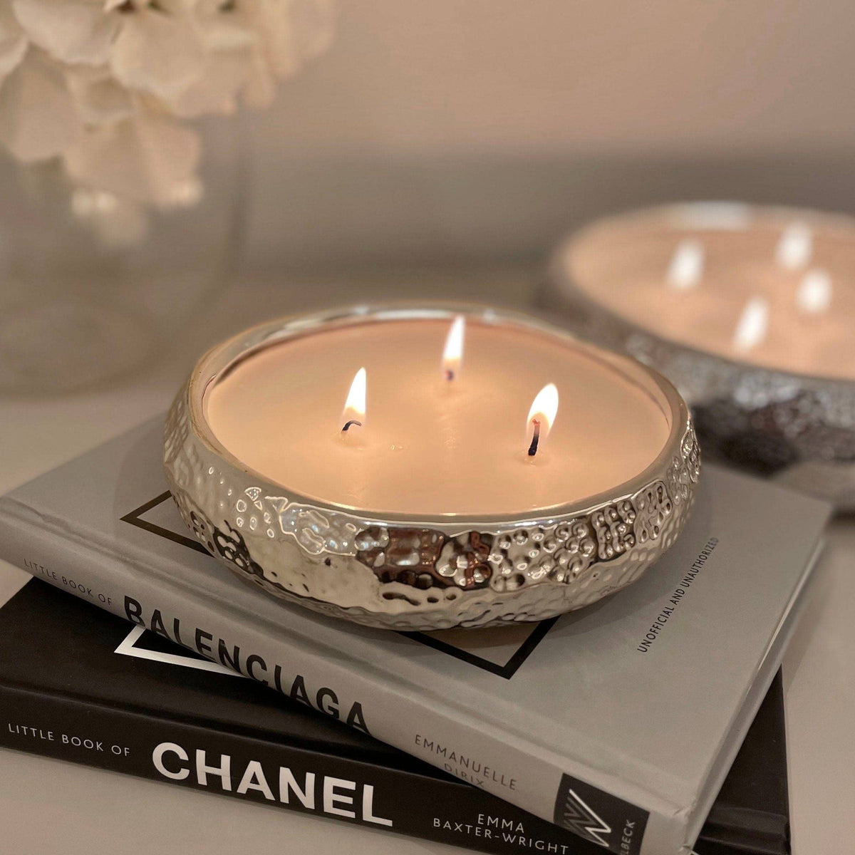 Aeolian 3 Wick Silver Scented Candle