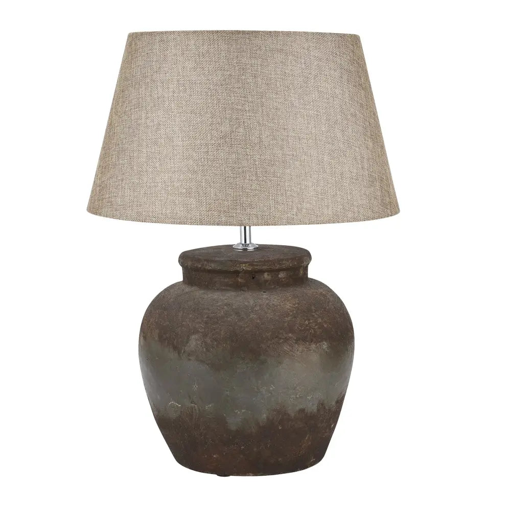 Castello Aged Stone Ceramic Table Lamp - Lamp