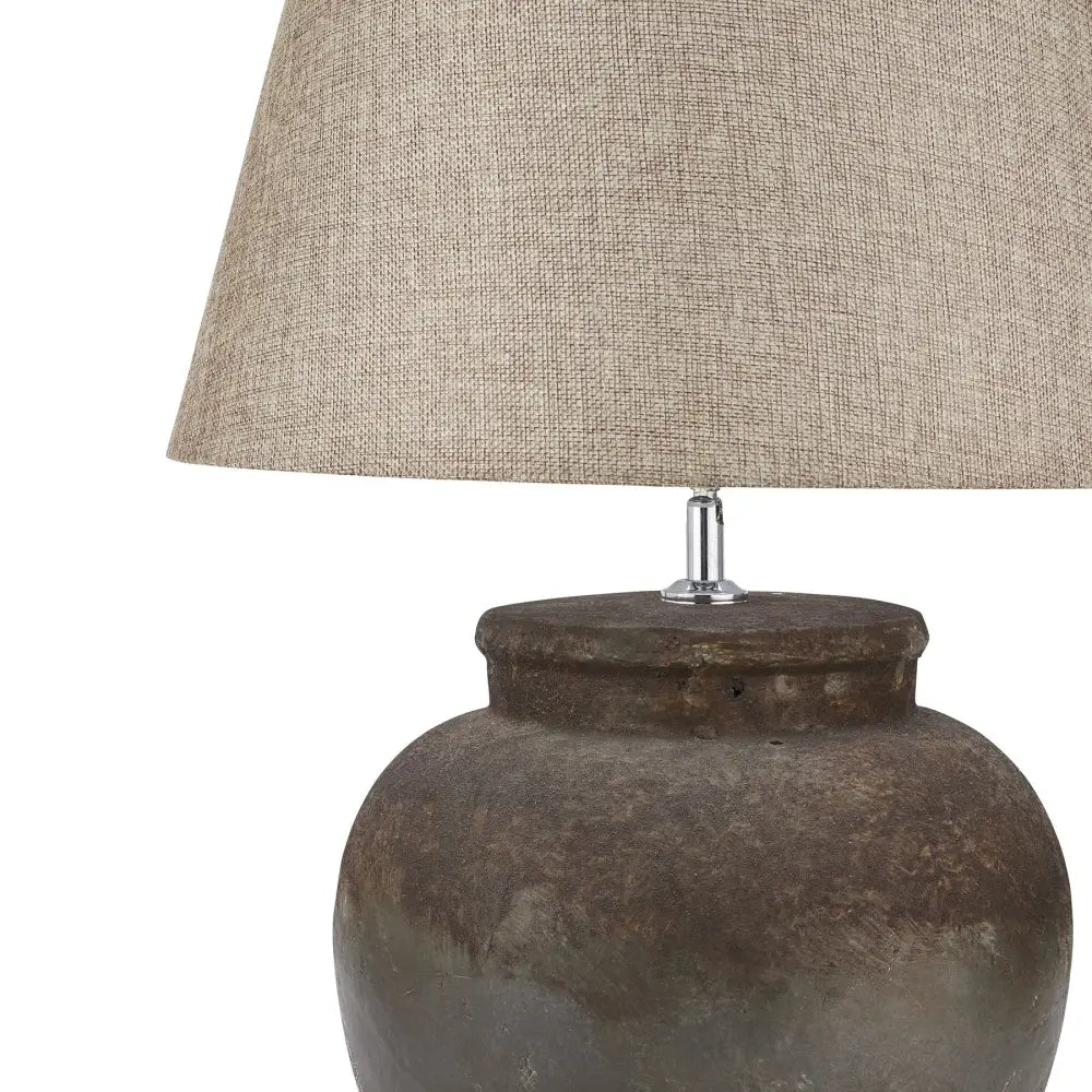 Castello Aged Stone Ceramic Table Lamp - Lamp