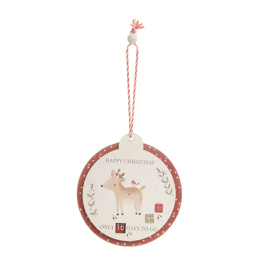 Christmas Countdown Wooden Hanger
