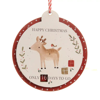 Christmas Countdown Wooden Hanger