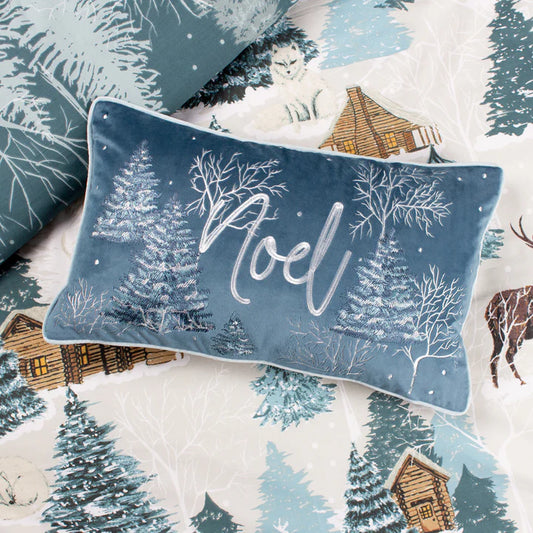Arcticus Arctic Animal Rectangular Cushion Blue