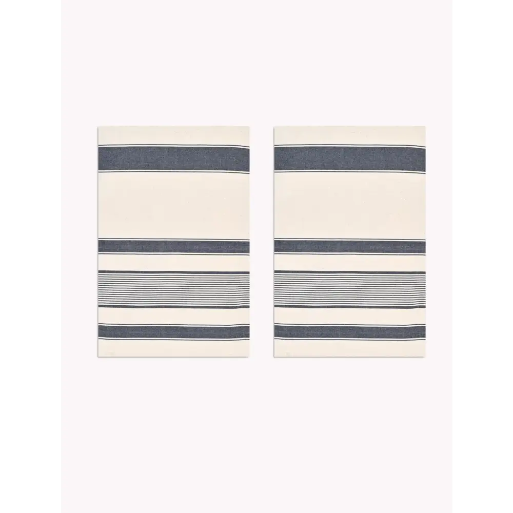 Colesbourne Stripe Tea towels Set of 2 Ink