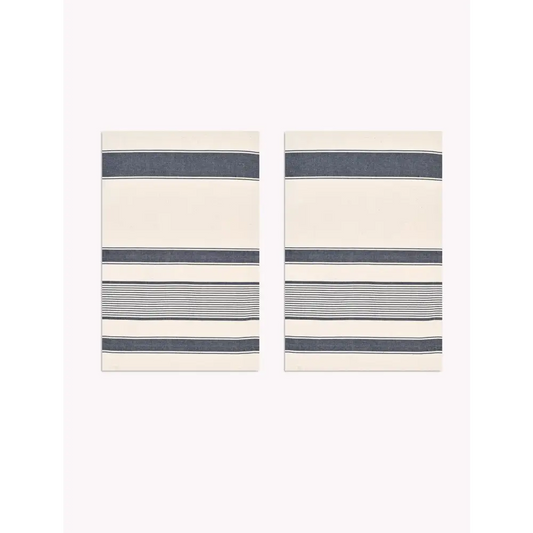 Colesbourne Stripe Tea towels Set of 2 Ink