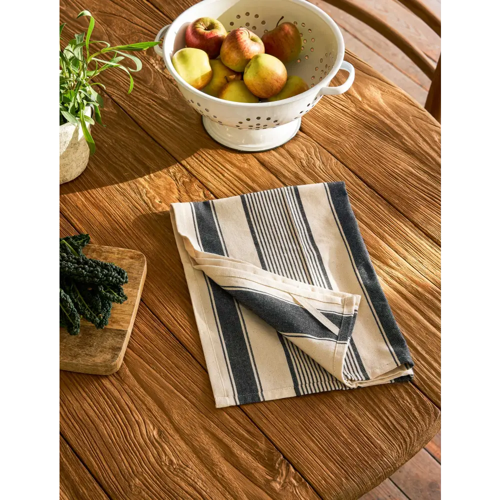 Colesbourne Stripe Tea towels Set of 2 Ink