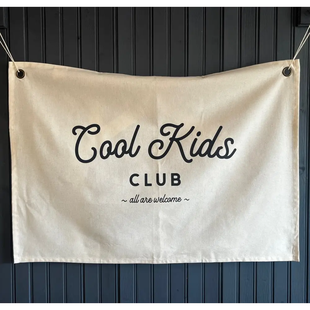 Cool Kids Club All Are Welcome Wall Hanging - Black