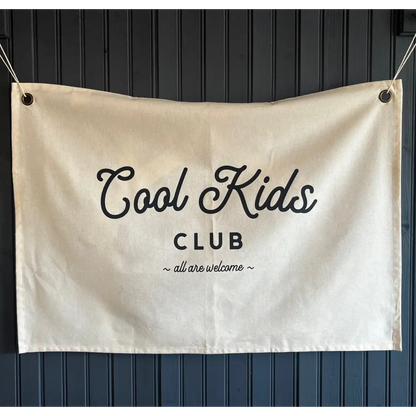 Cool Kids Club All Are Welcome Wall Hanging - Black