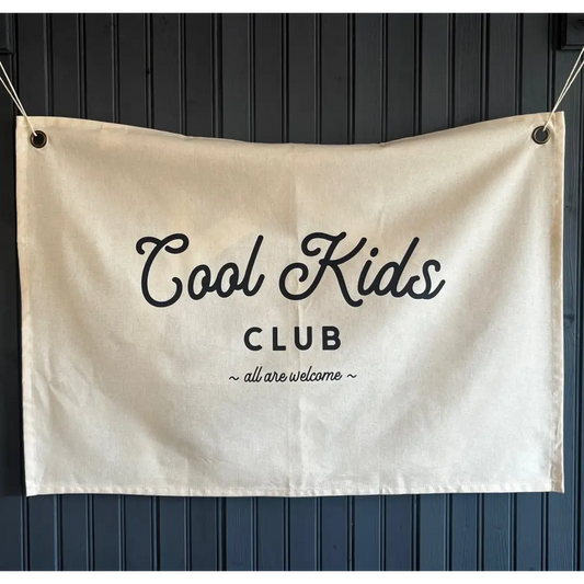 Cool Kids Club All Are Welcome Wall Hanging - Black