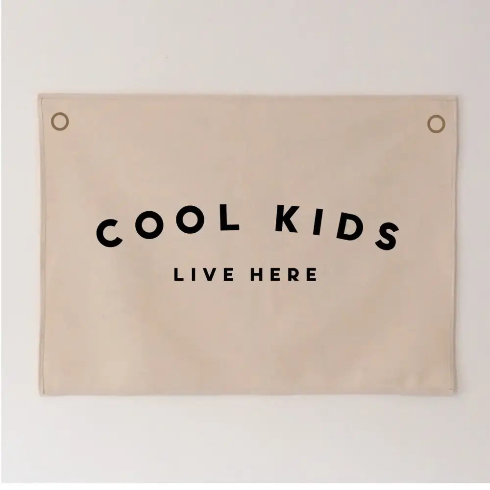 Cool Kids Live Here Wall Hanging - Black