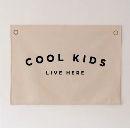 Cool Kids Live Here Wall Hanging - Black