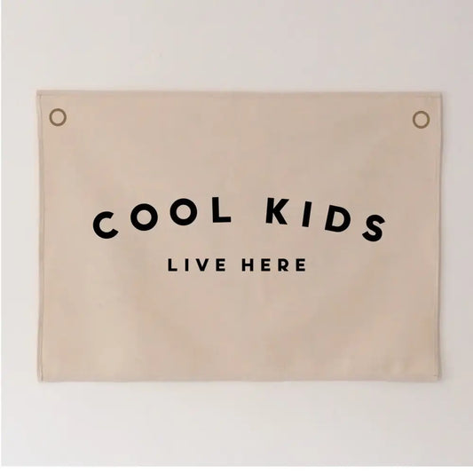 Cool Kids Live Here Wall Hanging - Black