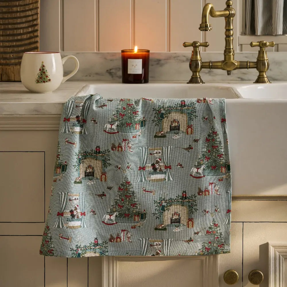 Cosy Christmas Tea Towel