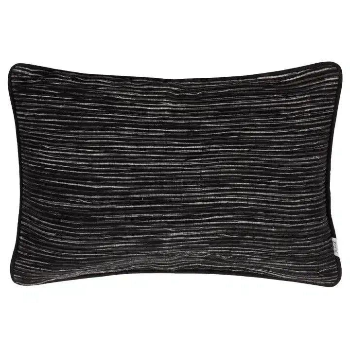 Cove Ribbed Cushion Black image 0