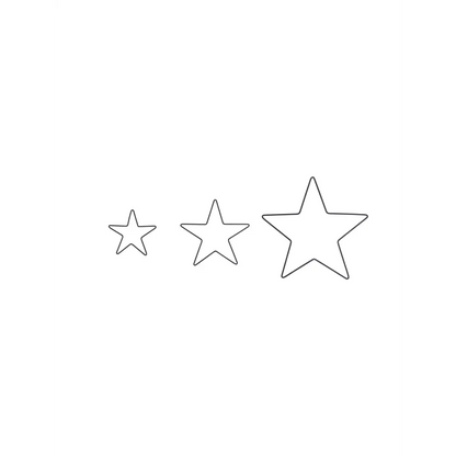 Curzon Christmas Stars Set of 3 Black