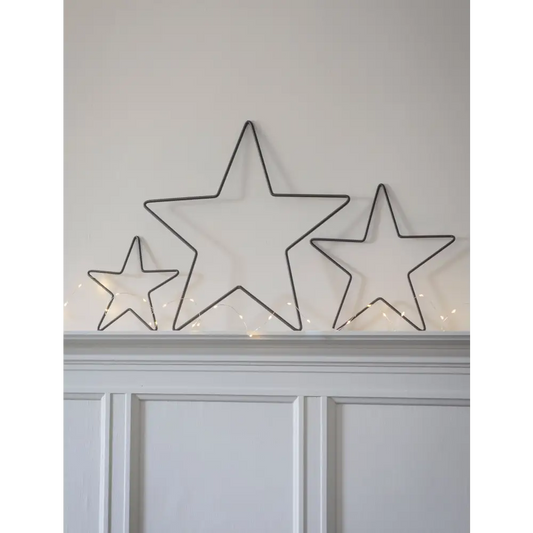 Curzon Christmas Stars Set of 3 Black
