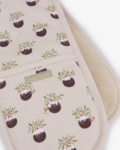 Chistmas Puddings Double Oven Glove