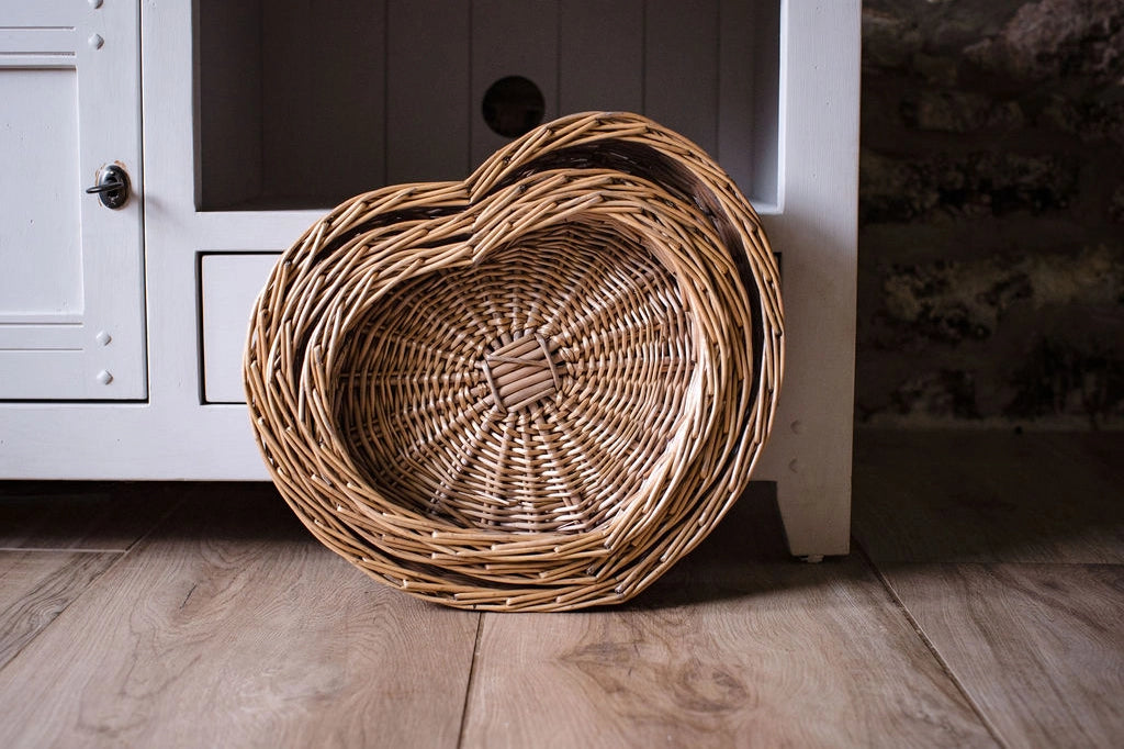 Heart Shaped Decorative Wicker Tray image 0