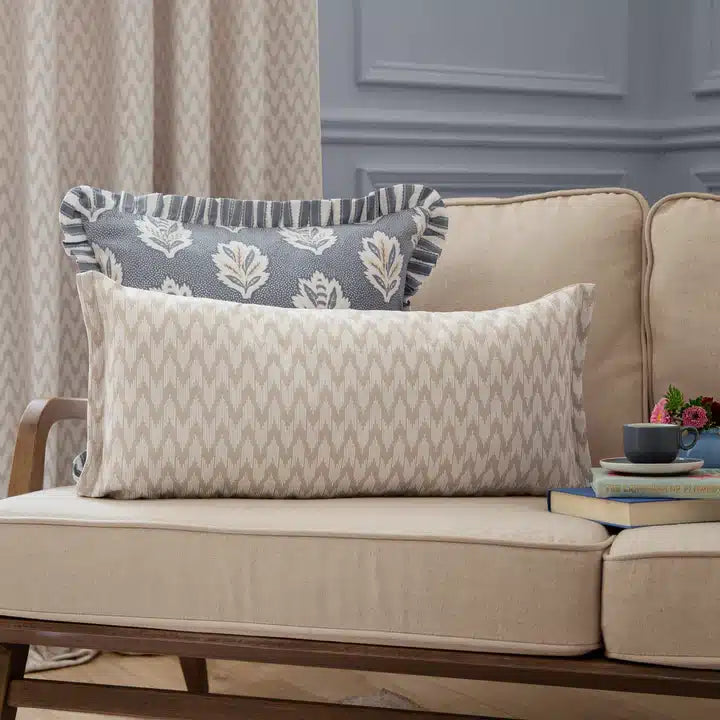 Hutton Woven Jacquard Cushion Linen image 4