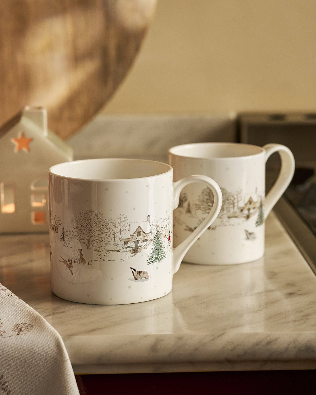 Snowy Village Mug