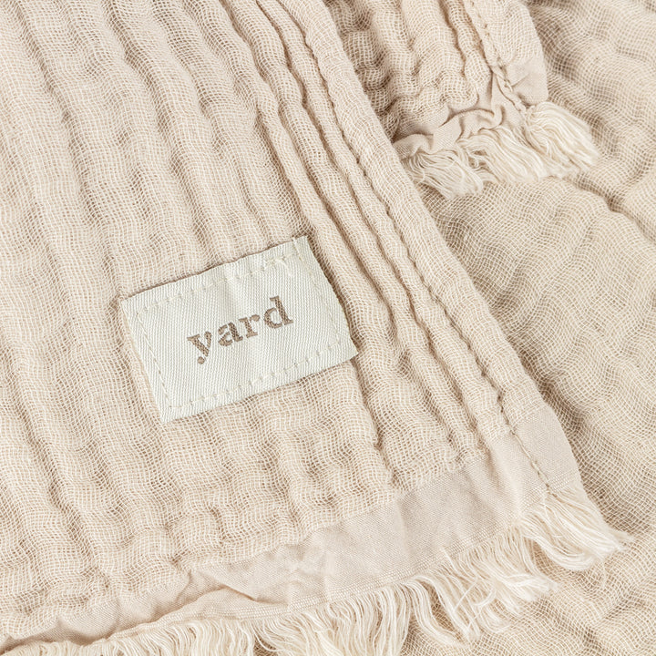 Lark Muslin Cotton Throw Natural image 2