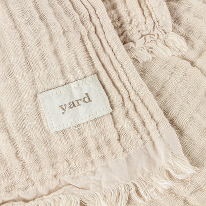 Lark Muslin Cotton Throw Natural image 2