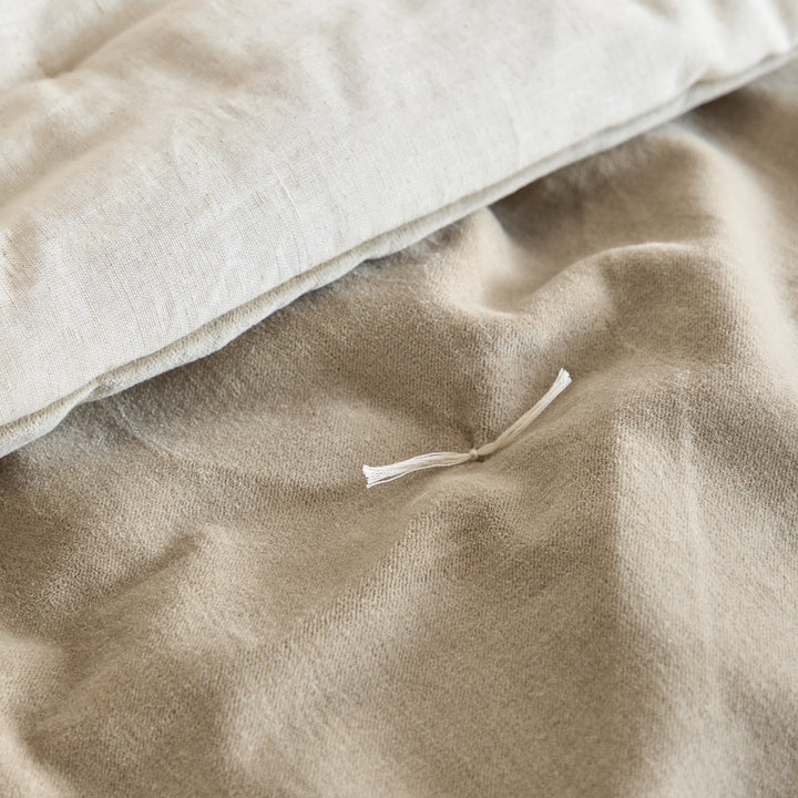 Edie Velvet Bedspread Natural