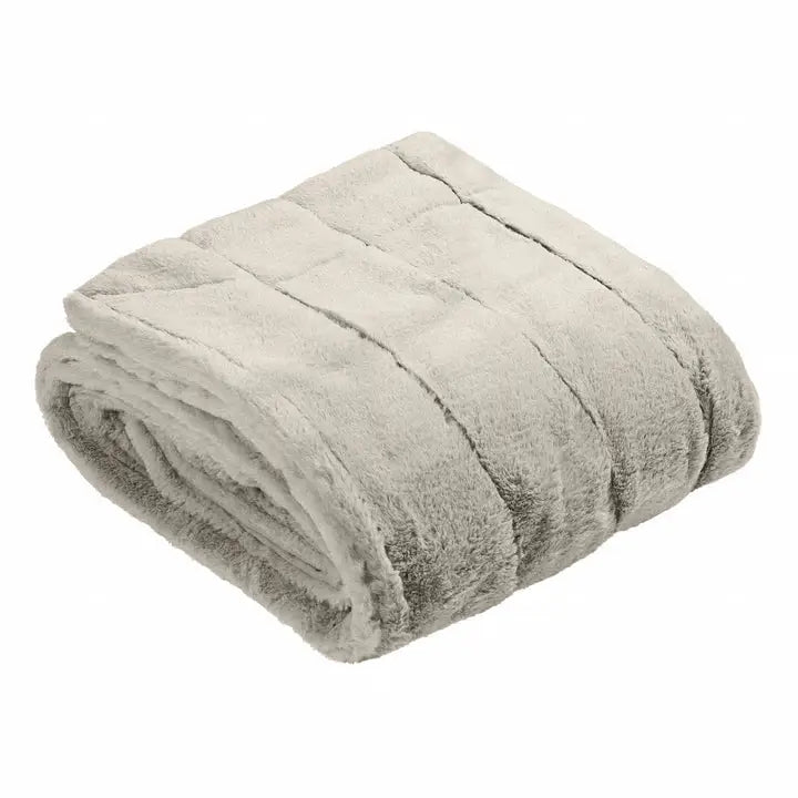 Empress Faux Fur Throw Grey
