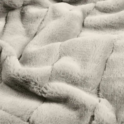 Empress Faux Fur Throw Grey