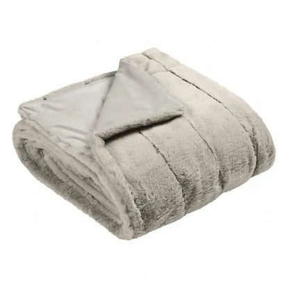 Empress Faux Fur Throw Grey