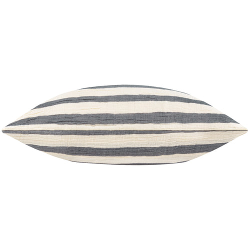 Woven Stripe Cotton Cushion Dusk Blue image 2