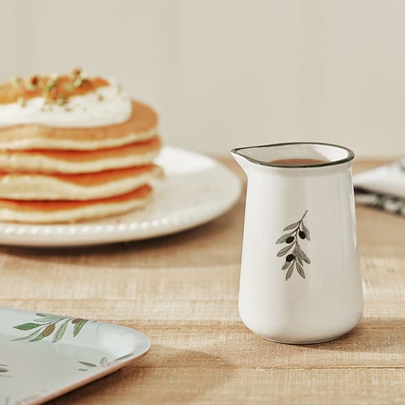 Olive Mini Stoneware Jug image 1
