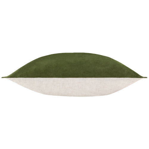 Merton Rectangular Velvet Cushion Olive Oil image 1