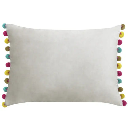 Fiesta Velvet Cushion Dove/Multicolour