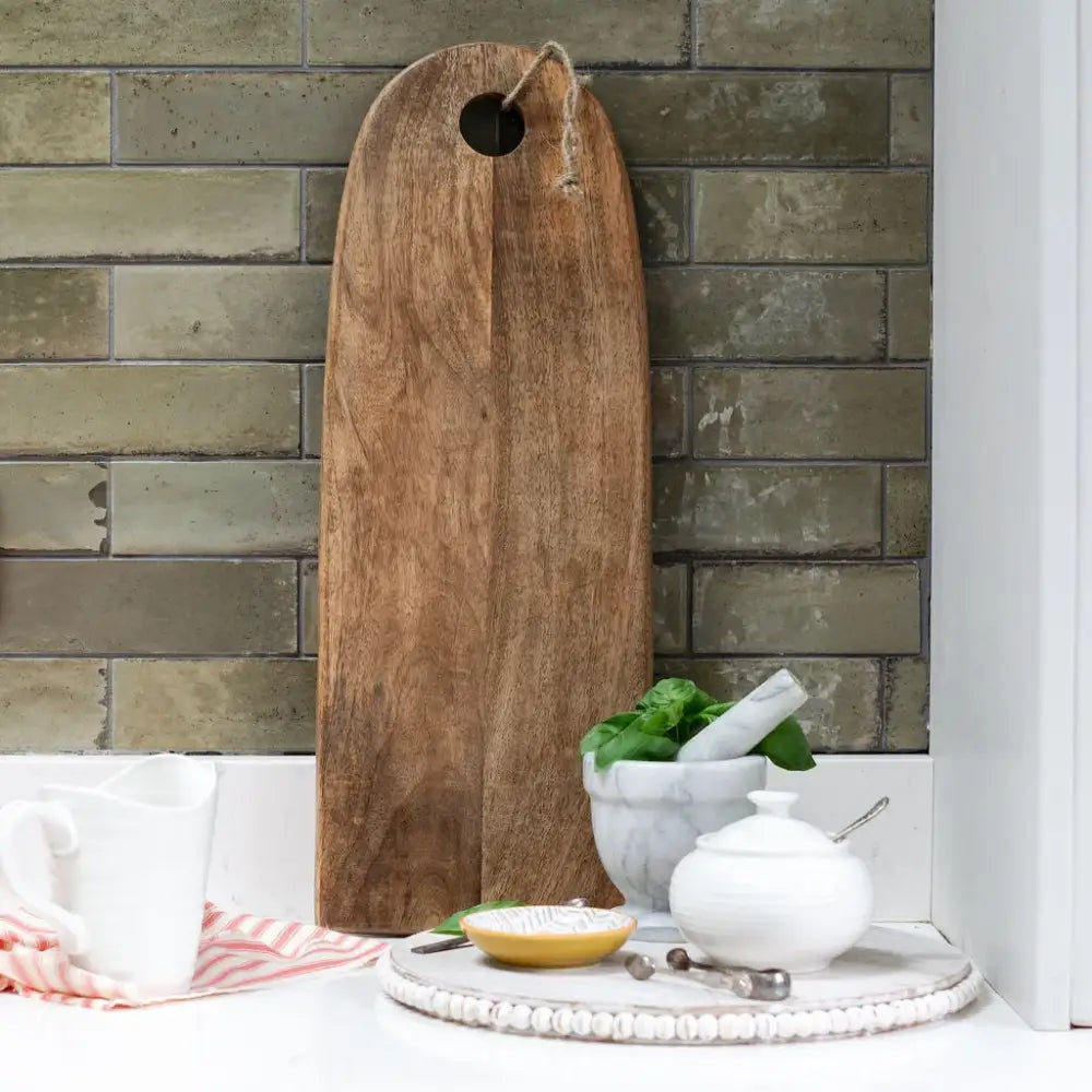 Gordes Round Edged Wooden Serving Board image 0
