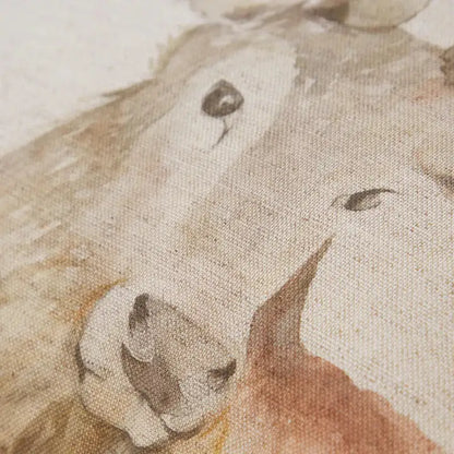 Gregor Stag Printed Cushion Natural